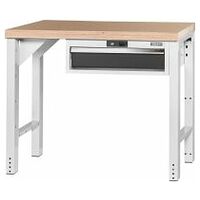 Vario arbetsbänk med hurts 24G, höjd 850 mm, Multiplex-bokskiva 20×20G