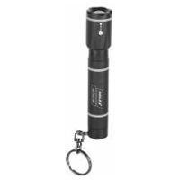 LED-ficklampa, svart med batterier