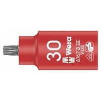 8767 B VDE HF Vaso con punta Zyklop TORX®, aislada, con arrastre de 3/8″ con función de retención, TX 30 x 55 mm