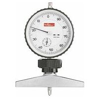 Depth gauge with analogue dial indicator