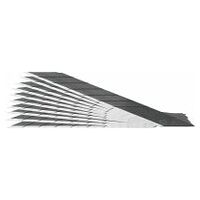 Juego de cuchillas cortantes rompibles, 10 piezas, 9 mm, punta de 30°“multisharp”, Cantidad: 10
